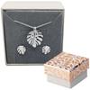 Silver Monstera Leaves Set Sterling Silver 925