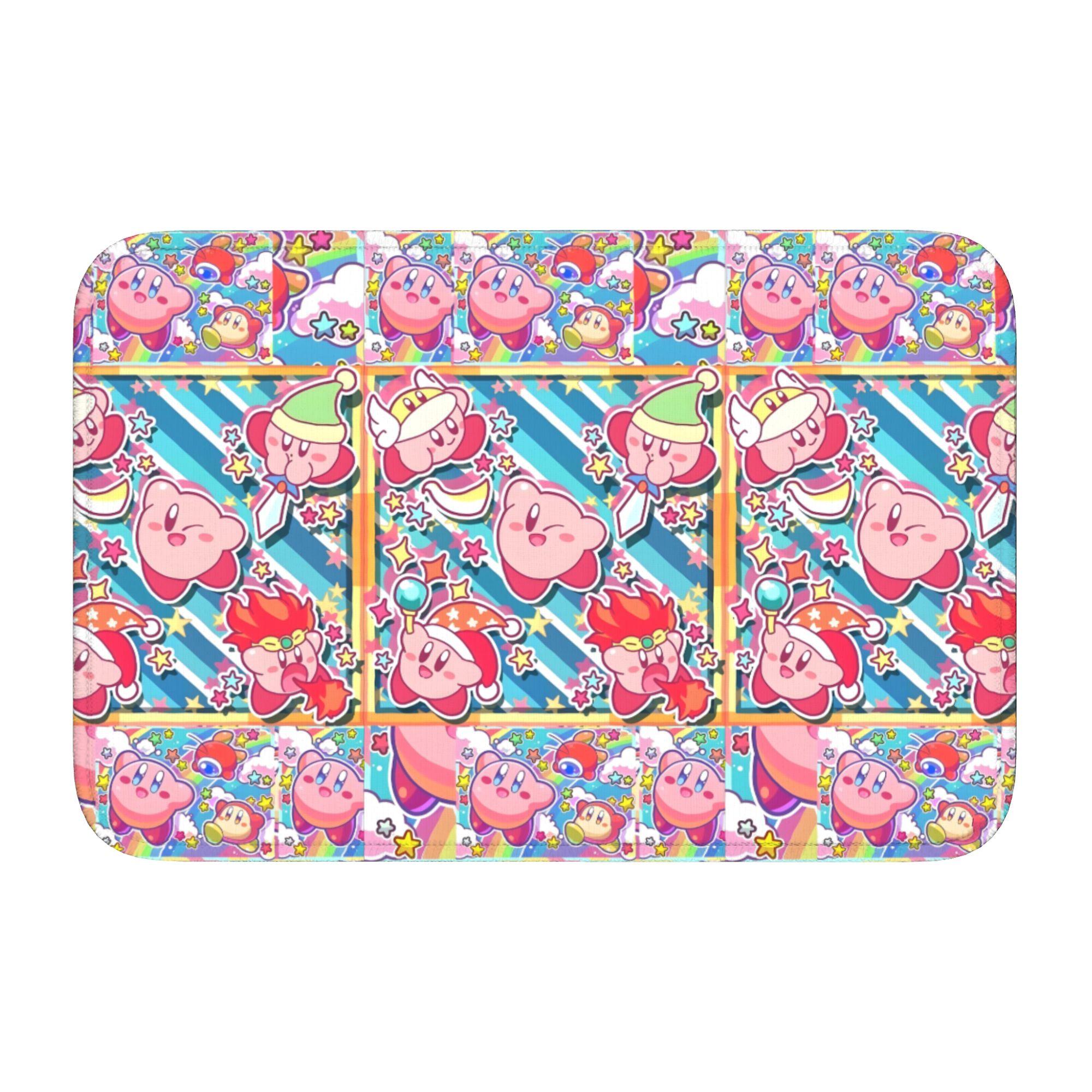 

Custom Kirbys Cartoon Game Doormat Anti-Slip Entrance Welcome Kitchen Bath Floor Door Mat Toilet Living Room Carpet Rug 60cm x 90cm