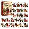 Hunde-Thema Feiertagsgeschenk 2026 Weihnachten Dackel Adventskalender, 24-Tage Countdown Spielzeugset mit Mini-Box-Figuren, Acryl-Ornament-Sammlung,