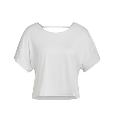 Solid Color Outdoor Casual Pullover Short Sleeve T-Shirt Women Tops White HD9556