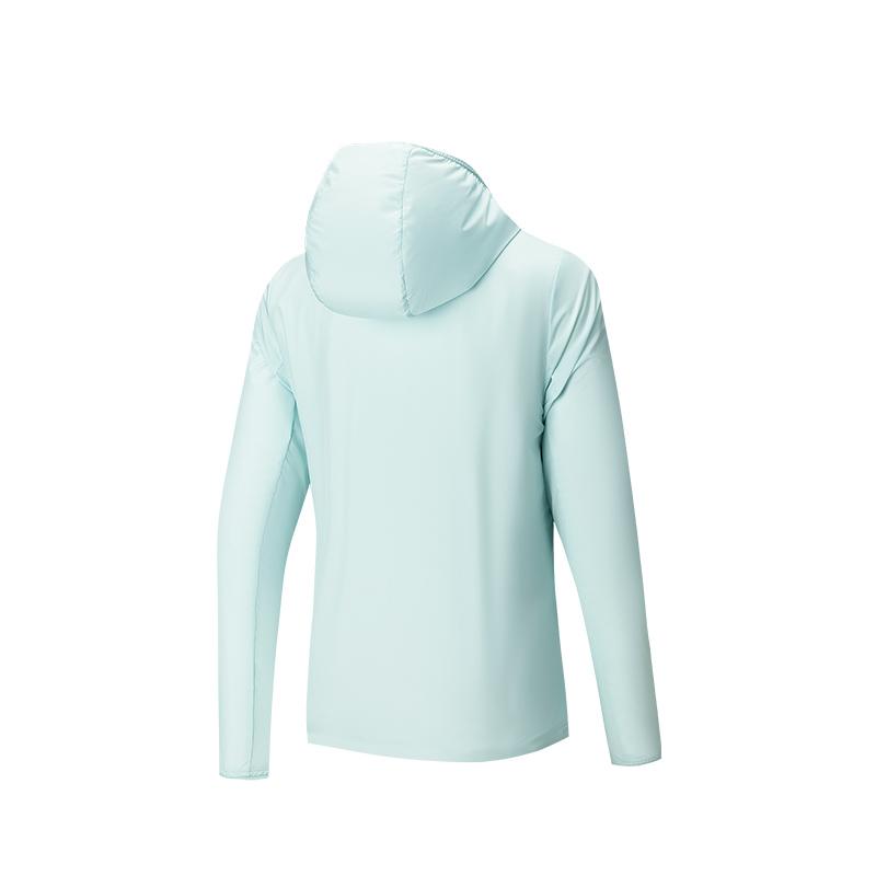 Anta Comfortable Simple Versatile Casual Hooded Zipper Solid Color Windbreaker Jacket Women jackets Star-Ring-Blue 162525607-1