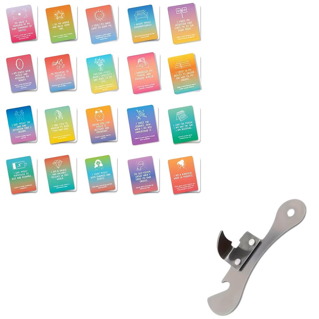 Multi-Function Can Opener with Ergonomic Grip - Durable Kitchen Tool for Effortless Can Bottle Opening,Compact Portable Design