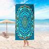1 Stück Weißes Mandala-Print Mikrofaser Strandtuch - Übergröße Schnelltrocknend Leicht Sandfrei Yogamatte & Decke für Reisen, Pool