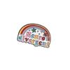 Sturdy Zinc Alloy Rainbow Chili Badge Practical Brooch Adornment Ideal for Trendsetters and Students