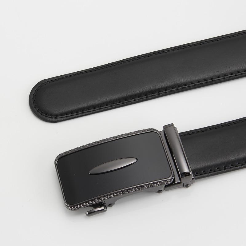 Men's Real Cowhide Belt  Automatic Buckle  Business and Casual Second Layer Cowhide Belt  Men's Belt Belt