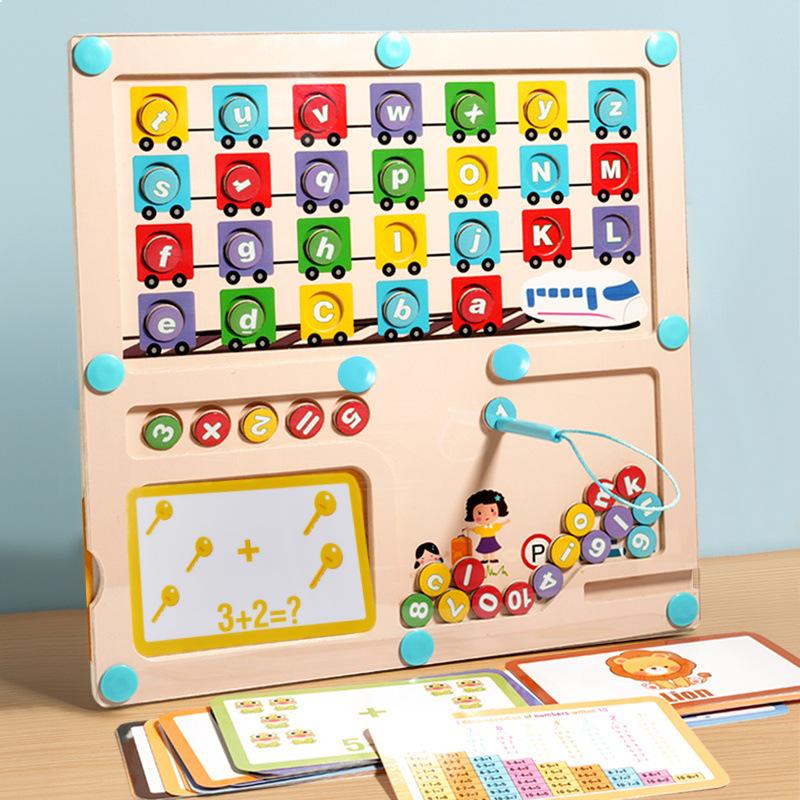 Wooden Magnetic Letter Matching Board for Early Learning