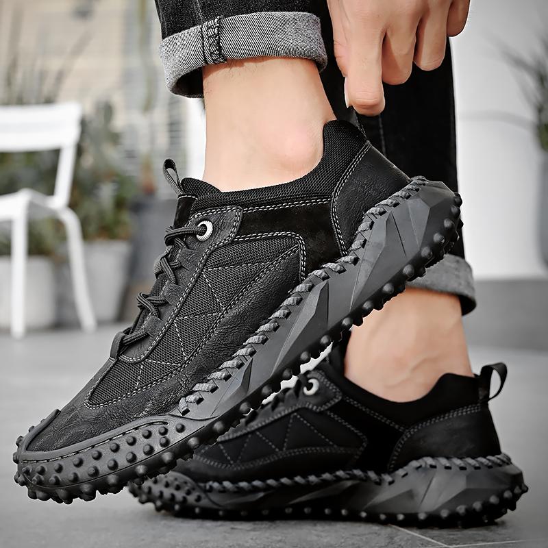 Męskie trampki Zamszowe męskie mokasyny Męskie buty biznesowe Ręcznie robione oddychające obuwie do chodzenia