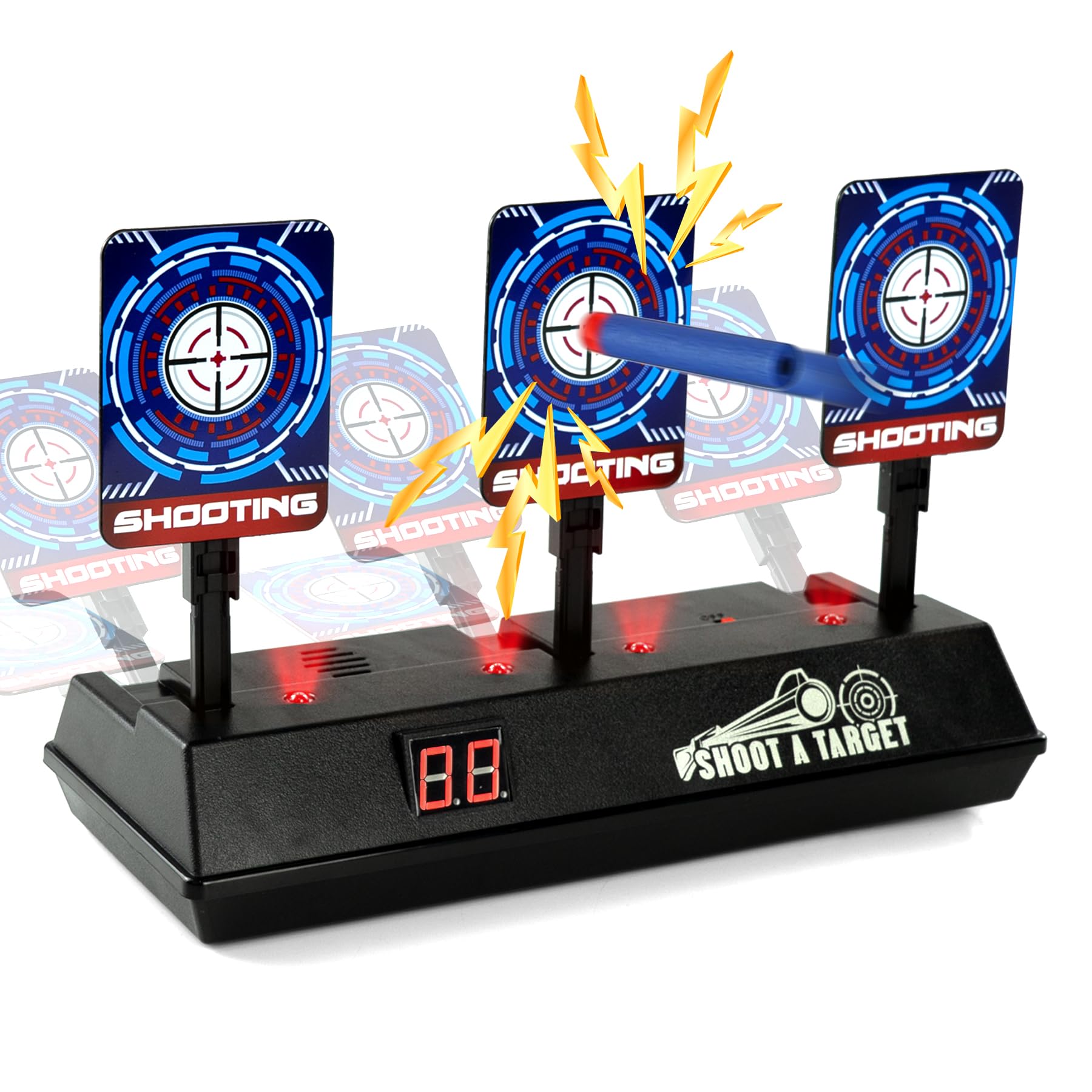 

EKIND Electronic Gun Shooting Target Compatible with Nafuge Target Shooting Target Auto Reset Auto Rise Function Very Good Quality Safe Non-Toxic (3