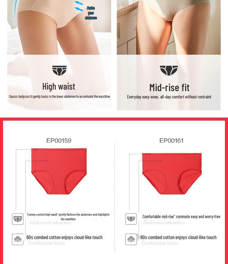 Embry Candies Series Women's Cotton Mid-High Waist Briefs