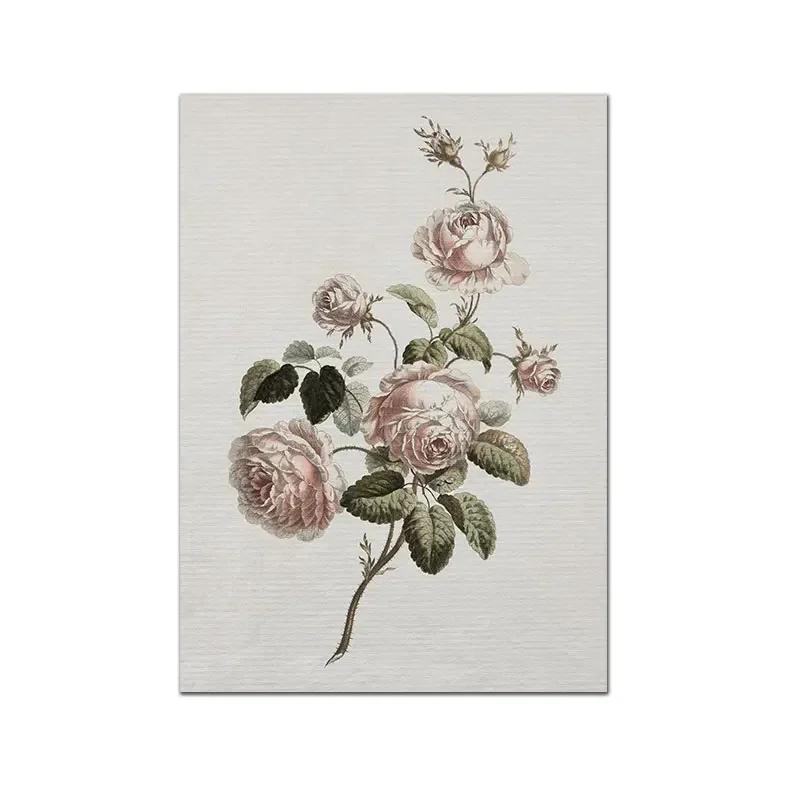 

Vintage Flower Nordic Posters, Canvas Painting, Modern Wall Art, Beige Gallery Decor, Picture for Living Room Interior 21x30cm No Framed