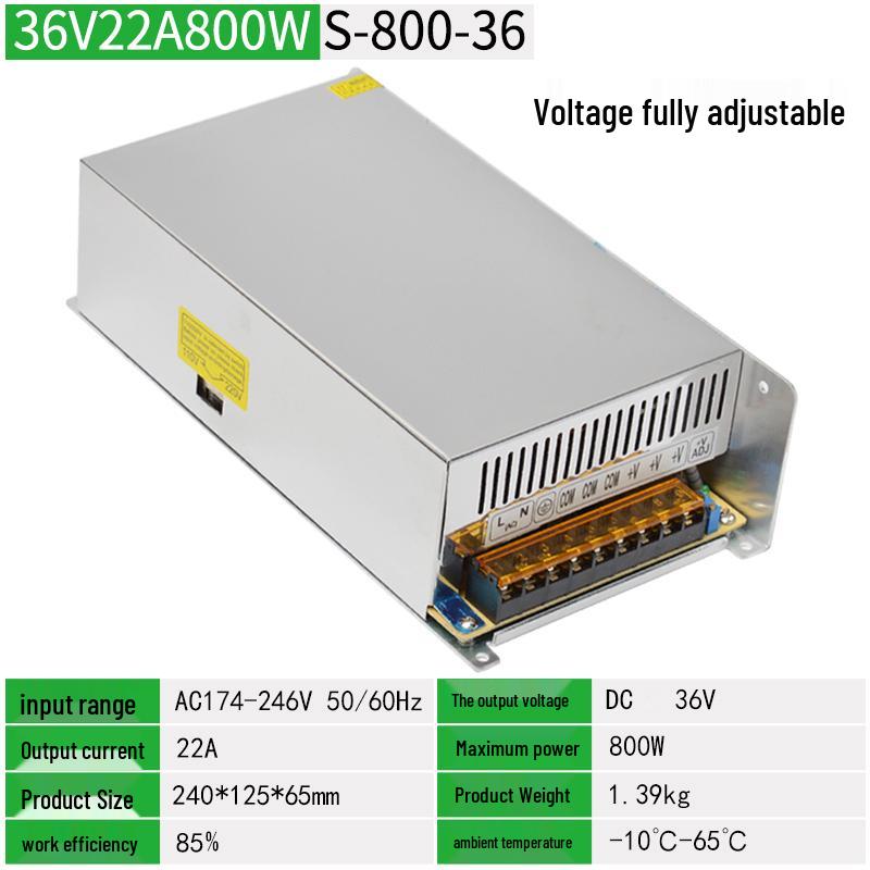 220V To 36V DC Switching Power Supply, 10A Automation for High Power Motor & LED Strip, 500W Transformer