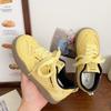 2025 Spring Chic Women's German Double Mesh Sneakers: Ugly-Cute Korean Style Breathable White Sport Shoes