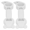 2Pcs 4?in?1 Can Opener Universal Portable Manual Drinking Beverage Bottle OpenerWhite