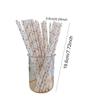 100pcs 3 Colors Disposable Paper Straw Multipurpose Heart Print Beverage Straw Environment Protection Paper Pipette Cafe