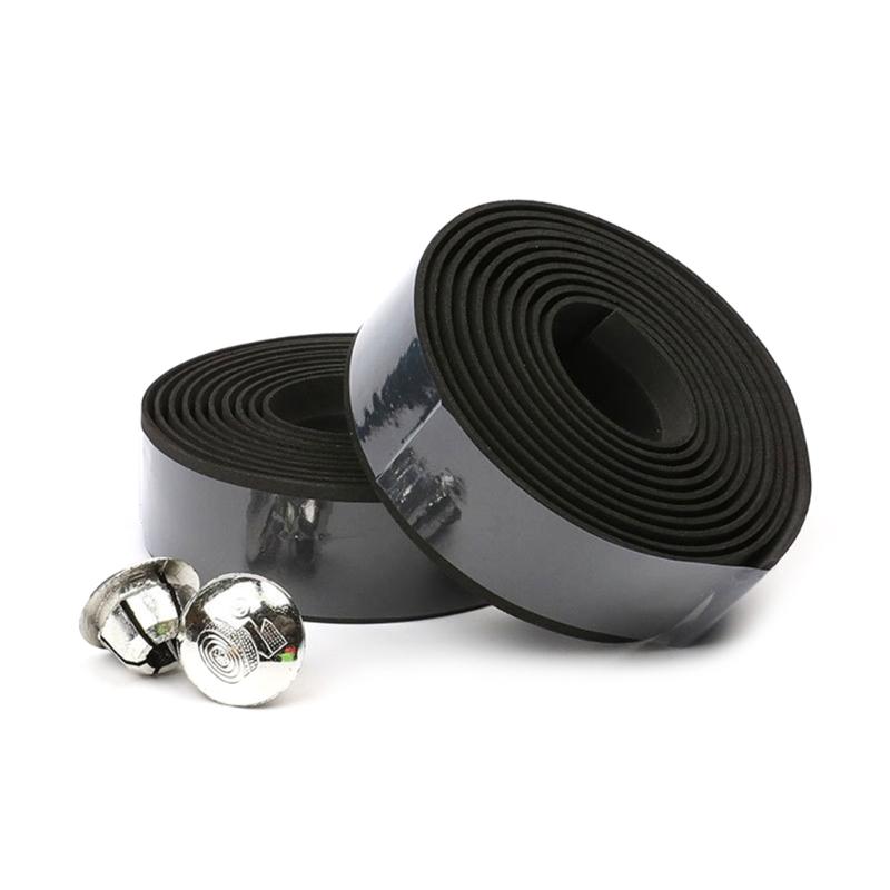 

Road Bicycles Anti Skid Bar Tape Shock Absorbing Handlebar Tapes with Bar Plugs чорний