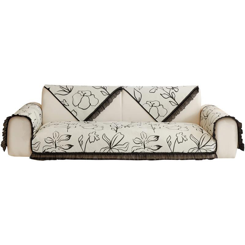 Light Luxury Sofa Cushion New Four Seasons Universal Chenille Straight Row Cushion Non-slip Sofa Cover Cover Cloth