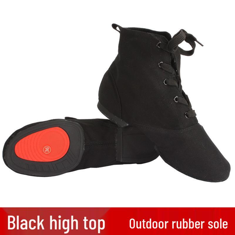 High-Top Jazz Dance Shoes for Men & Women, Canvas Soft Sole Low-Top Practice Shoes.