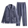 Autumn And Winter Pajamas Men'S Coral Fleece Thickened Fleece Spring And Autumn Warm Thin Island Fleece Large Size Loungewear Set