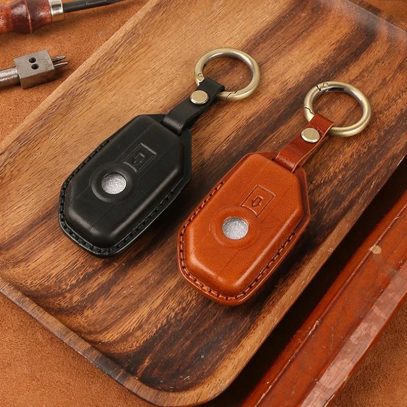 For BMW Motorcycle Leather Key Cover Waterbird R1250GS ADV C400gt 750gt Car Key Modification Decorative Protective Cover