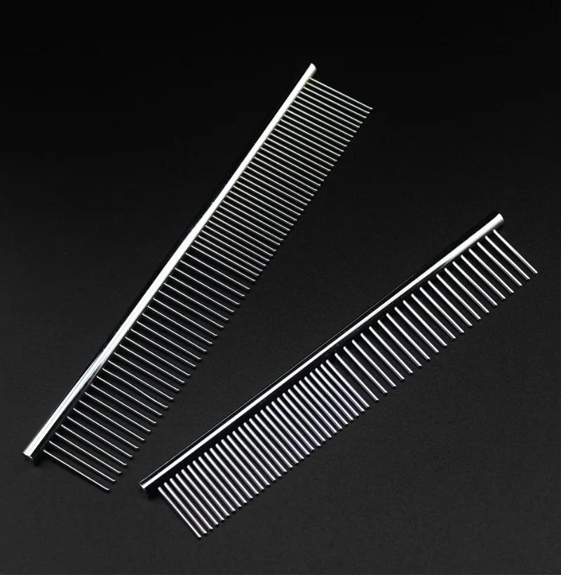 Stainless Steel Dog Comb Long Thick Hair Fur Removal Brush 16/19cm Pets Dog Cat Grooming Dematting Combs for Shaggy Dogs