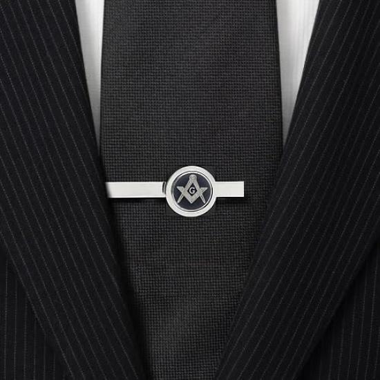 Freemason Tie Tie Tie 3 Colors White Clip, Bar, Pin, Available Black, Blue, (black)