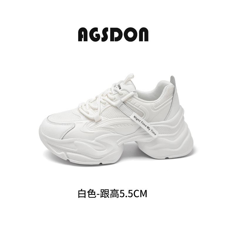 

Augustine dad shoes women s 2025 spring and summer fashion show feet small platform white shoes sports running shoes ins 40