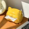 Caixa de Lenços Gato Rosto Sorridente Fofo Decoração de Mesa de Centro para Sala de Estar Caixa de Papel para Guardanapos Caixa de Lenços Doméstica