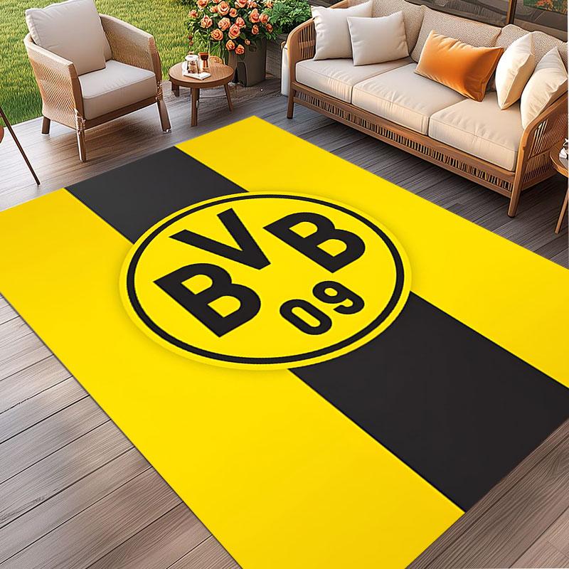 Borussia Dortmund Print Rug, Washable Floor Carpet, For Entryway Dorm Laundry Room Office Study, Home Decor Birthday Christmas Gift