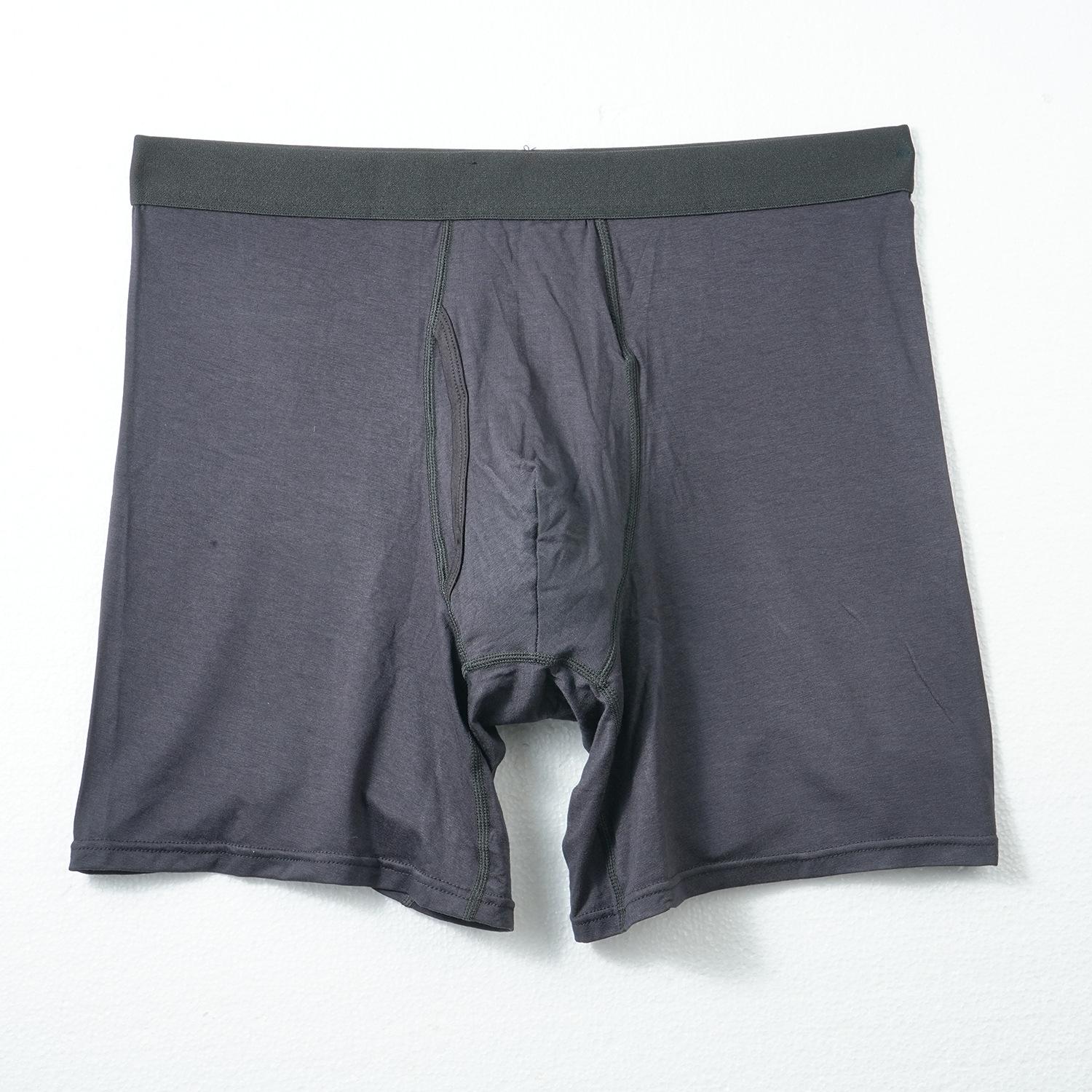 

Men s Mid-Rise Modal Underwear - High-Elastic, Breathable, Flat-Leg Design for Comfort XL