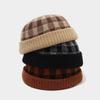 Verdickte gestrickte Mütze Warme randlose Strickmütze Retro Streetwear Docker-Mütze Unisex