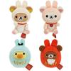 Rilakkuma Stuffed Set of 4 Types of Christmas New 60th Birthday Year of the Birthday Popular Hand-sized Toys, (1 Each), Rabbit, Daruma, Rilakkuma,