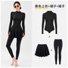 Womens UV Protection Full Coverage Diving Suit With Half Zipper Conservative Cut Swimwear Snorkeling Water Sports