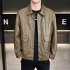 Giacche da Moto da Uomo in Morbida Pelle Retrò alla Moda e Belle Slim Versatili