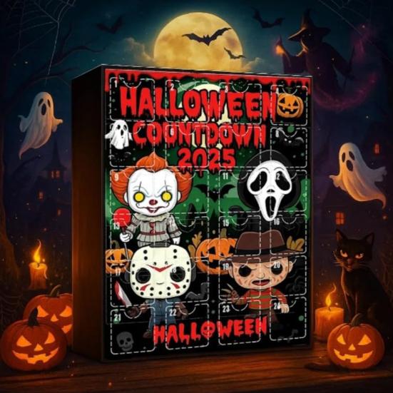 2025 Halloween Advent Calendar 24-Day Countdown Calendar Collectible Horror Movie Dolls