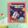 Children Early Educational Water Drawing Book and Water Pen Set Reusable Cartoon Coloring Magic Book for Kids Travel Use