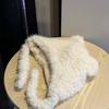 New cute bear ear plush hat for women, winter face-slimming plush warm hat, Lei Feng hat