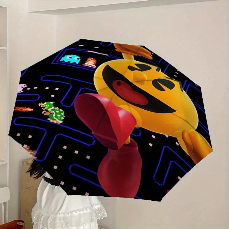 1pc Pac-Man Print Umbrella Multi-functional Umbrella Umbrella for Men & Women, Valentine's Day Anniversary Gift0818228