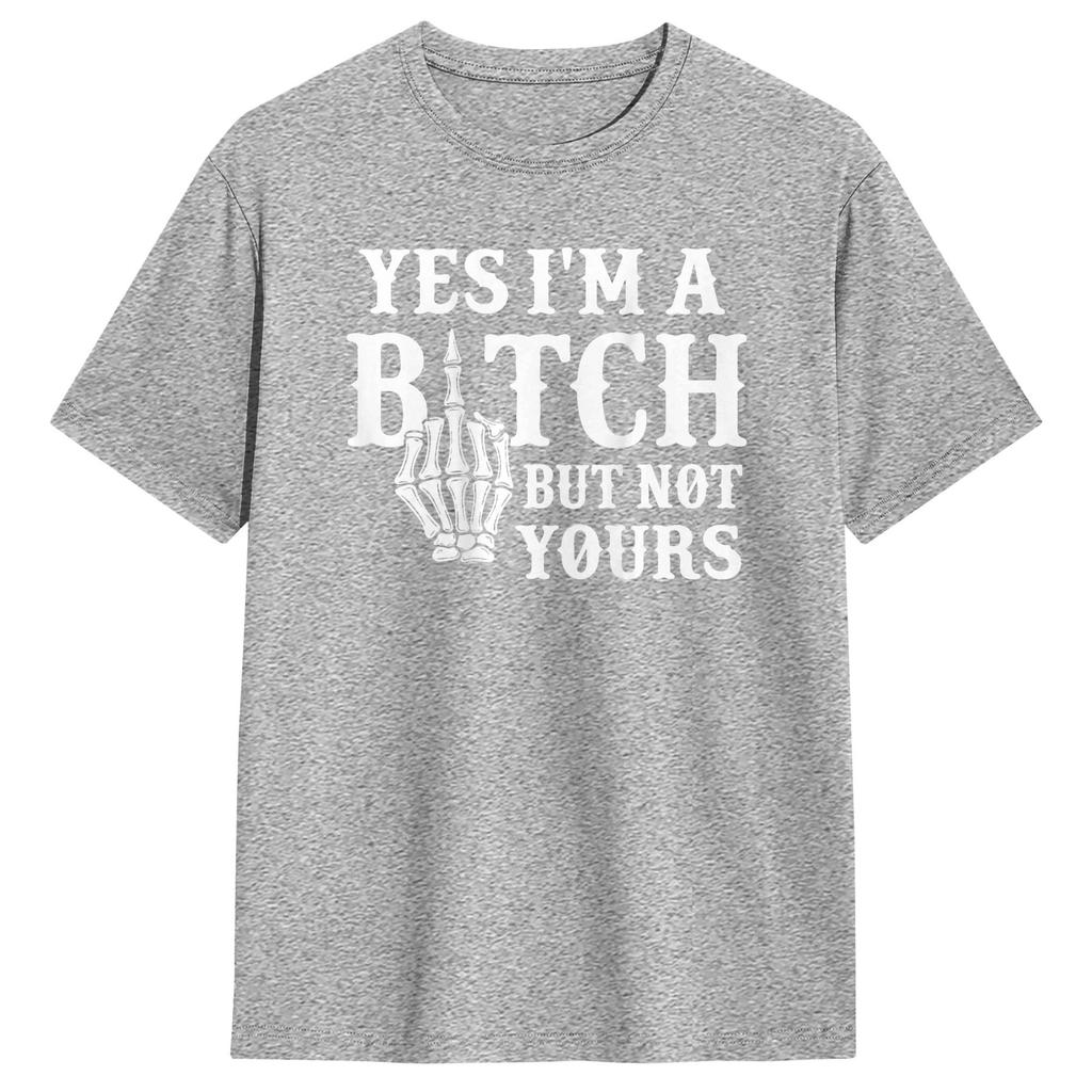 Yes IM But Not Yours Funny Sarcastic TShirt Beach  Vintage T Shirts Cotton Hipster Tshirt For Unisex Casual Clothing