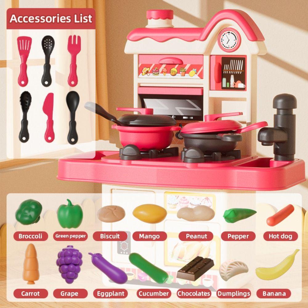 Colorful Simulation Kitchen Play Toys DIY Afternoon Tea Toy Set  Cookware Accessories