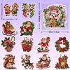 50 PET Christmas Santa Claus themed transparent stickers for party decoration, doors and windows, refrigerator stickers 2026