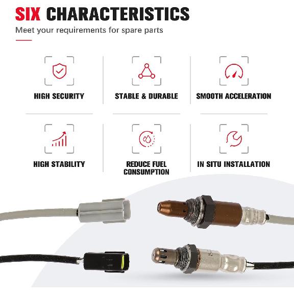 O2 Oxygen Sensor Upstream Downstream Compatible for Nissan Altima 2008-2011 2.5L L4 QR25DE, Rogue 2010, 234-9038 234-4380 22690-2A000 226A0-8J100,