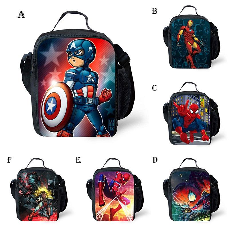 Spiderman Lithe 3d Printing Insulated Lunch Bag With Large Capacity For Kids