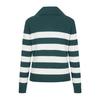 MARTINE GOLF Sailor Collar Stripe Sweater_Green