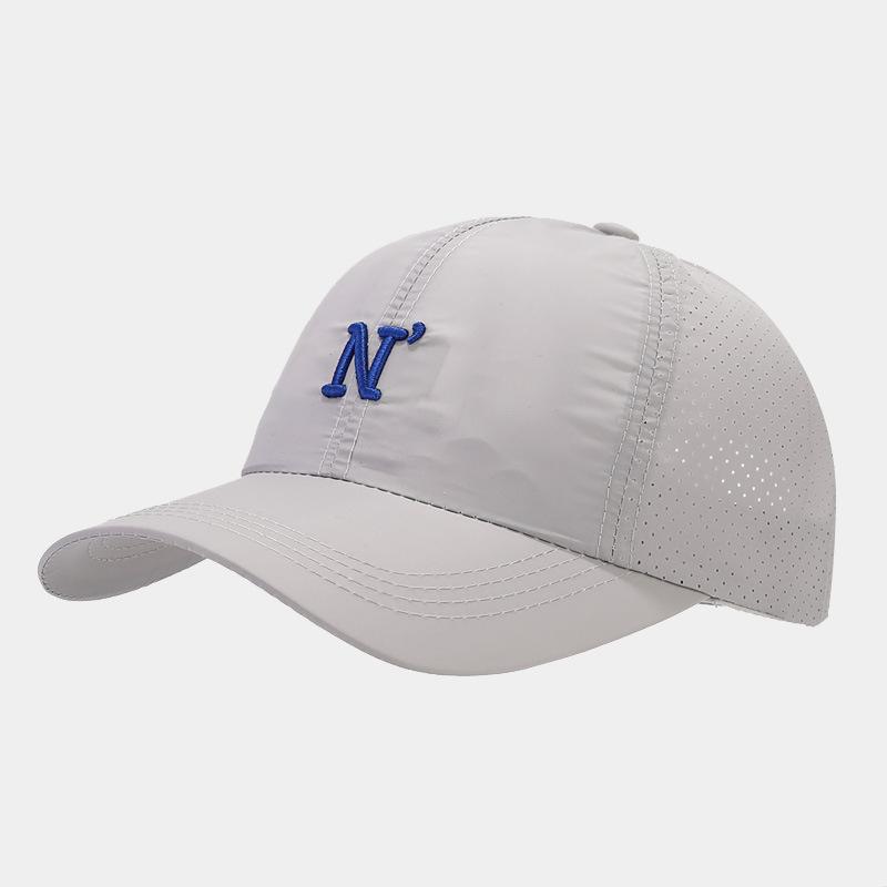 New N letter embroidered soft-top baseball cap, spring and summer outdoor sunscreen quick-drying cap