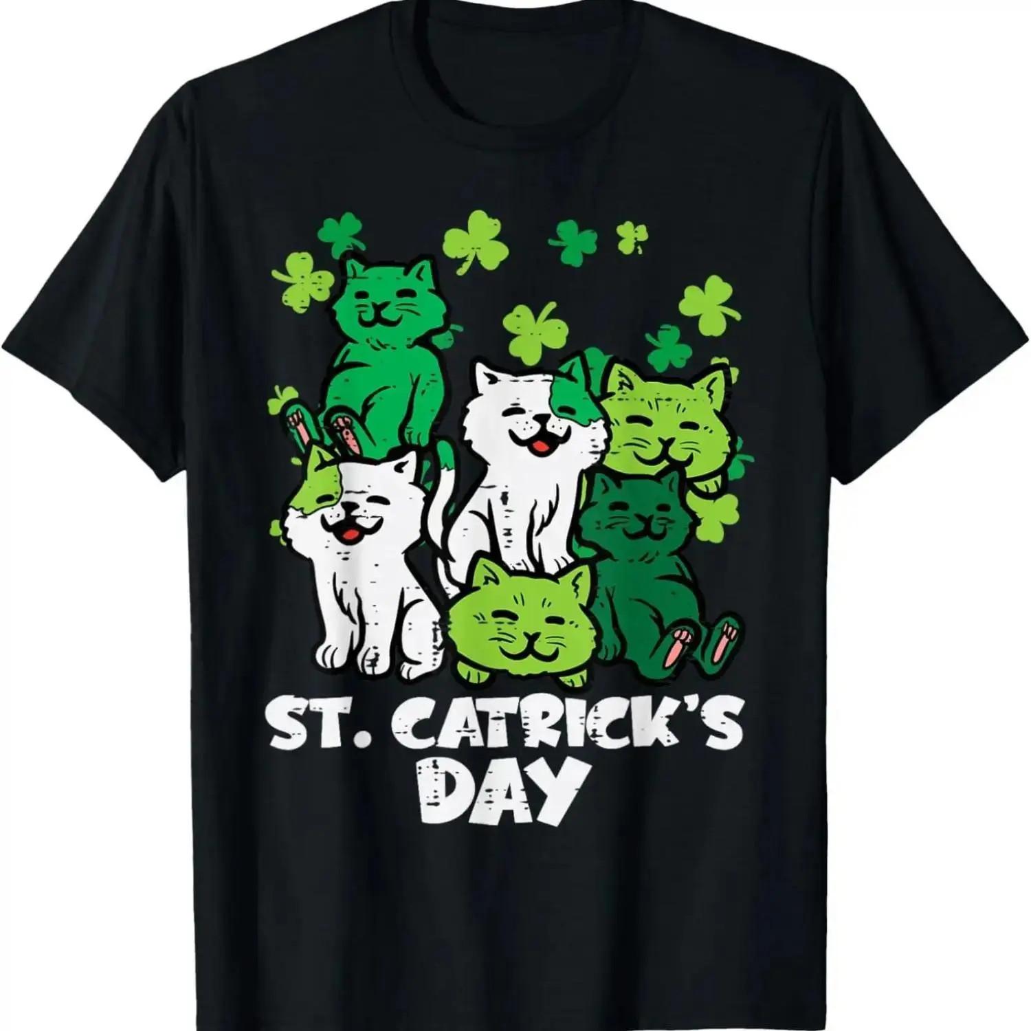 Celebrate St Patrick s Day Women T-Shirt Featuring Lucky Cats Saint Patty Design S разноцветный