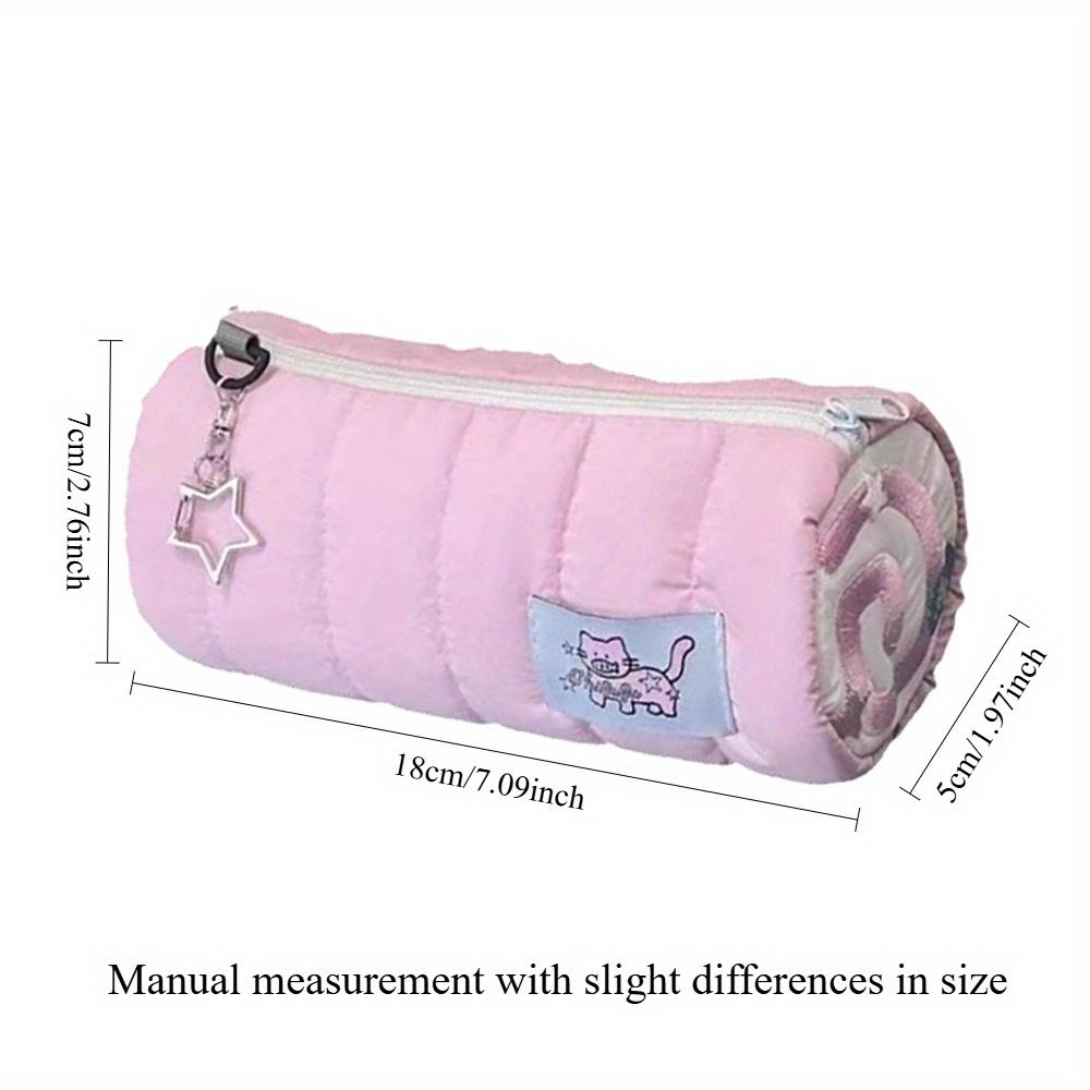 Towel Roll Pencil Case, Soft and Cute Pen Storage Bag, Cosmetic Pouch, Large Capacity Student Stationery Bag, School Supplies.