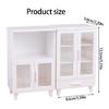White Mini Cabinets 1/12 Scale Dollhouses Furniture Modern Kitchen Storage Shelves For Miniature Displays