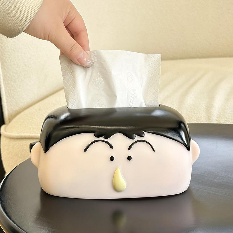 Cute Cartoon Face Tissue Box Creative Runny Nose Shaped Tissue Box Home Living Room Table Desktop Decoration Ornament Gift