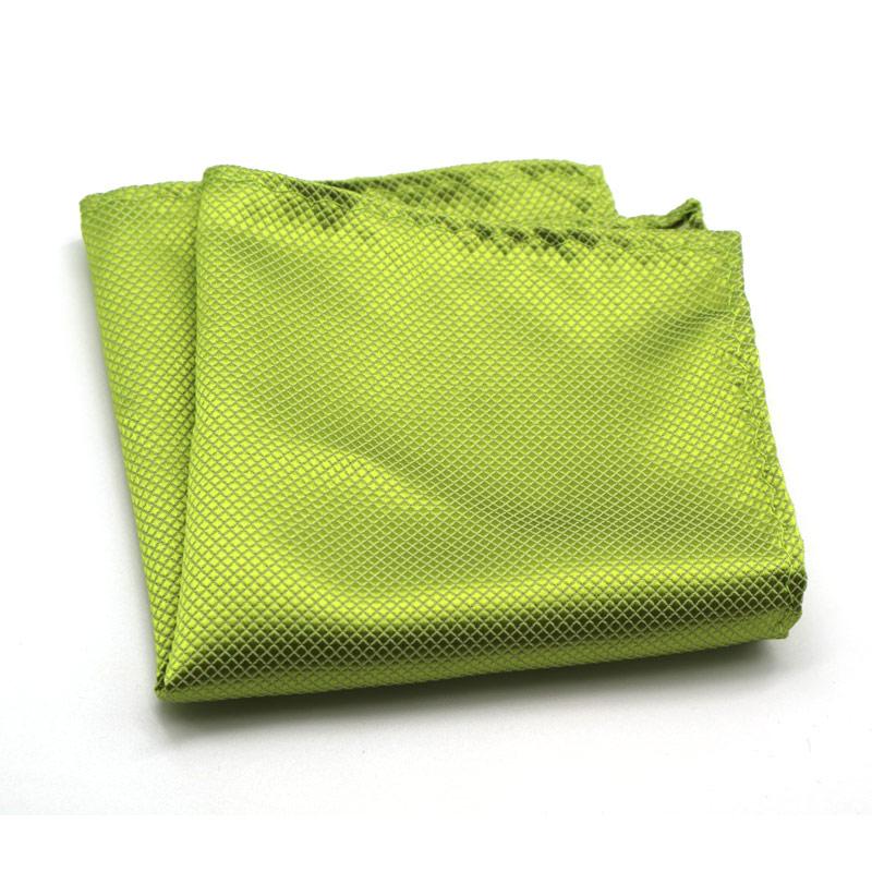 Luxury Men's Handkerchief Plaid Solid Color Hankies Polyester Hanky Business Pocket Square Chest Towel 21*21CM