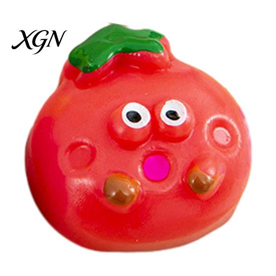 Decompression Toy Cartoon Vegetable Squeeze with Bell Ball Chain Stress Slow Anxiety Relief Rising Sensory Fidget Keychain Hanging Decoration